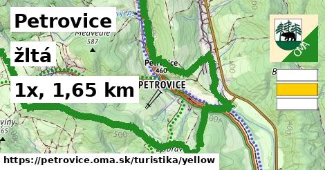 Petrovice Turistické trasy žltá 