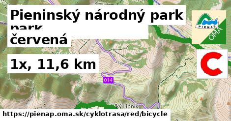Pieninský národný park Cyklotrasy červená bicycle