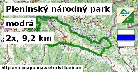 Pieninský národný park Turistické trasy modrá 