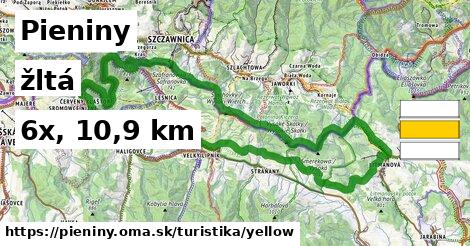 Pieniny Turistické trasy žltá 