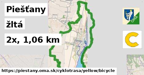 Piešťany Cyklotrasy žltá bicycle