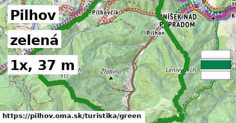 Pilhov Turistické trasy zelená 