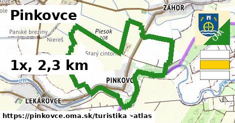 Pinkovce Turistické trasy  