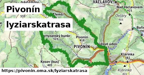 Pivonín Lyžiarske trasy  