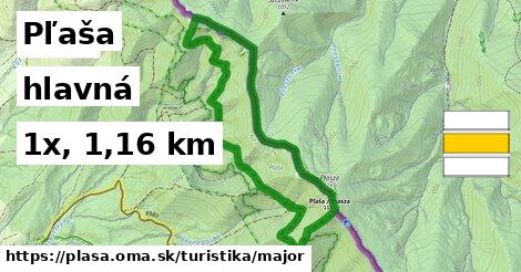 Pľaša Turistické trasy hlavná 