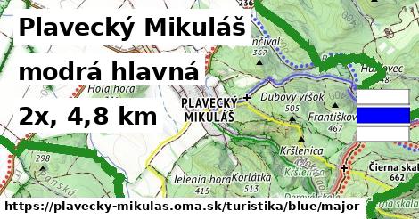 Plavecký Mikuláš Turistické trasy modrá hlavná