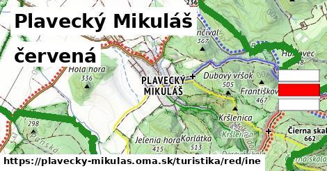 Plavecký Mikuláš Turistické trasy červená iná