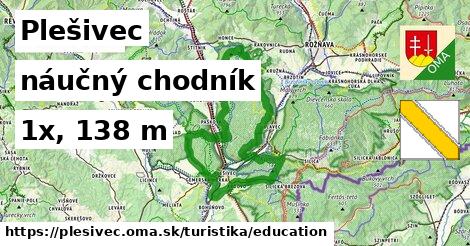 Plešivec Turistické trasy náučný chodník 