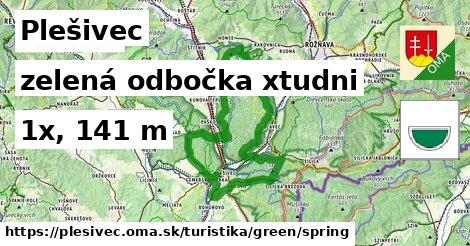 Plešivec Turistické trasy zelená odbočka xtudni