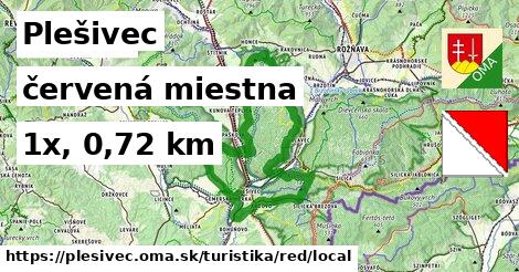 Plešivec Turistické trasy červená miestna