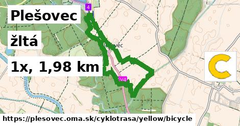 Plešovec Cyklotrasy žltá bicycle