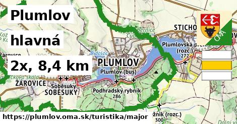 Plumlov Turistické trasy hlavná 