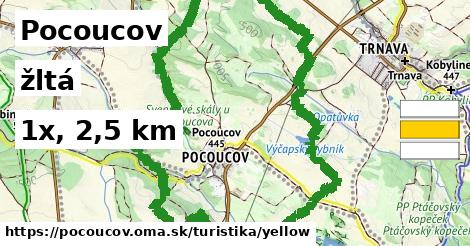 Pocoucov Turistické trasy žltá 