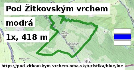 Pod Žitkovským vrchem Turistické trasy modrá iná