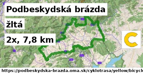 Podbeskydská brázda Cyklotrasy žltá bicycle