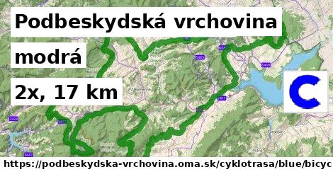 Podbeskydská vrchovina Cyklotrasy modrá bicycle