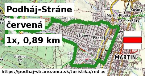 Podháj-Stráne Turistické trasy červená 