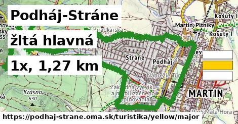 Podháj-Stráne Turistické trasy žltá hlavná