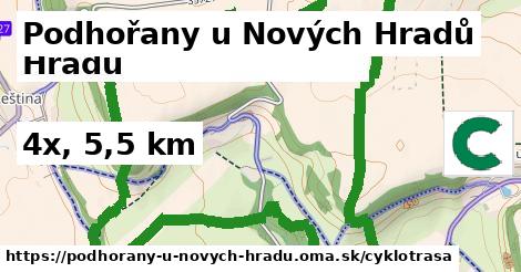 Podhořany u Nových Hradů Cyklotrasy  