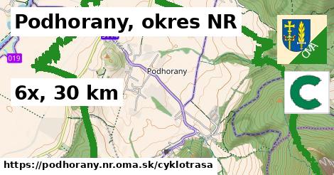 Podhorany, okres NR Cyklotrasy  