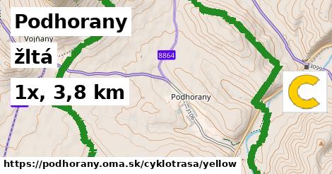 Podhorany Cyklotrasy žltá 