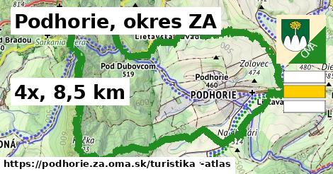 Podhorie, okres ZA Turistické trasy  