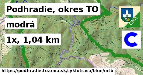 Podhradie, okres TO Cyklotrasy modrá mtb