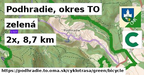 Podhradie, okres TO Cyklotrasy zelená bicycle