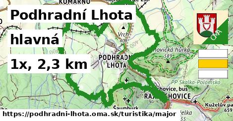 Podhradní Lhota Turistické trasy hlavná 