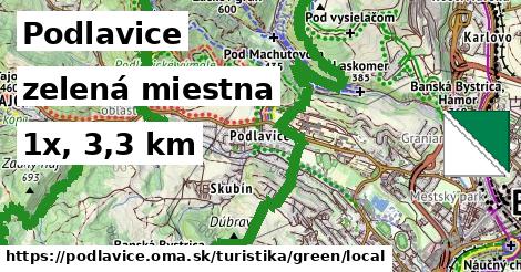 Podlavice Turistické trasy zelená miestna