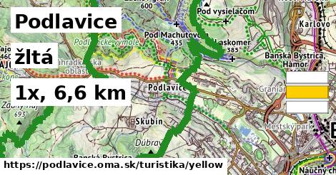 Podlavice Turistické trasy žltá 