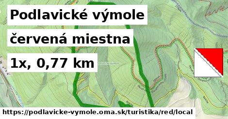 Podlavické výmole Turistické trasy červená miestna