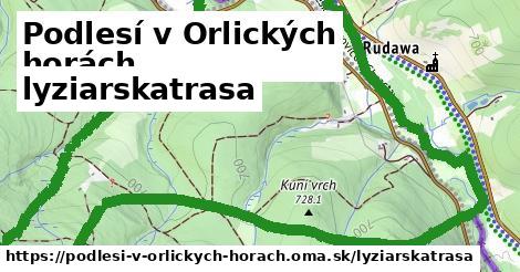 Podlesí v Orlických horách Lyžiarske trasy  