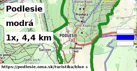 Podlesie Turistické trasy modrá 
