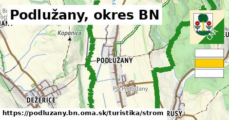 Podlužany, okres BN Turistické trasy strom 