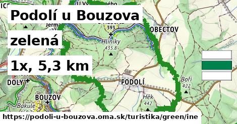 Podolí u Bouzova Turistické trasy zelená iná