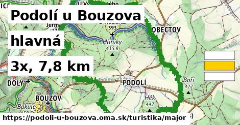 Podolí u Bouzova Turistické trasy hlavná 