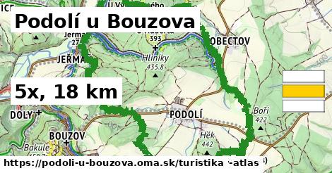 Podolí u Bouzova Turistické trasy  