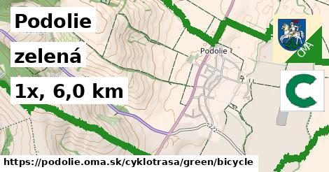 Podolie Cyklotrasy zelená bicycle