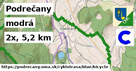 Podrečany Cyklotrasy modrá bicycle