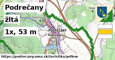 Podrečany Turistické trasy žltá 