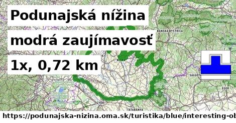 Podunajská nížina Turistické trasy modrá zaujímavosť