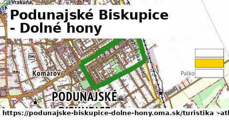 Podunajské Biskupice - Dolné hony Turistické trasy  