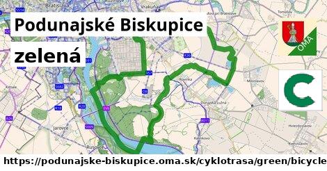 Podunajské Biskupice Cyklotrasy zelená bicycle