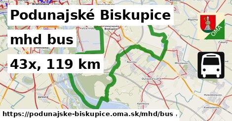 Podunajské Biskupice Doprava bus 