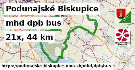 Podunajské Biskupice Doprava dpb bus