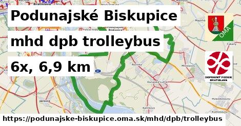 Podunajské Biskupice Doprava dpb trolleybus