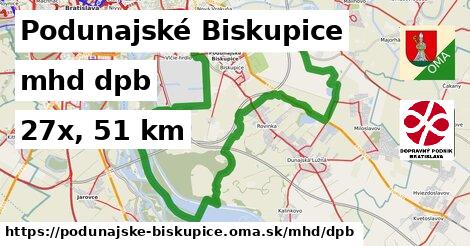 Podunajské Biskupice Doprava dpb 