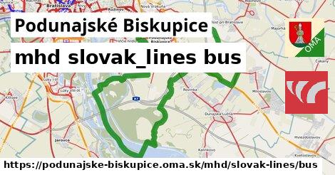 Podunajské Biskupice Doprava slovak-lines bus
