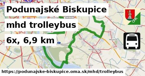 Podunajské Biskupice Doprava trolleybus 